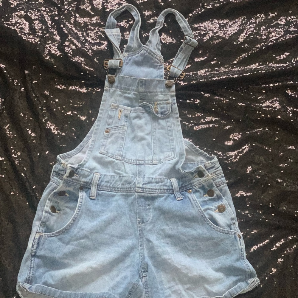 Jean short romper